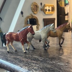 Set of Three Horse Figurines
